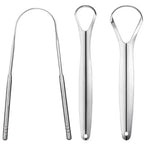 Premium 1Pcs/3Pcs Metal Tongue Scraper Cleaner for Adults & Kids Portable Stainless Steel Tongue Scrapers Brushes for Removing