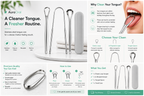 AuraOral™ Premium Stainless Steel Tongue Cleaner